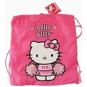 Sanrio's Hello Kitty Pink Cheerleader Drawstring Backpack by Sanrio