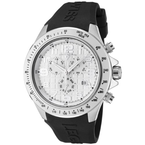 Mens Eograph Chronograph White Black Rubber