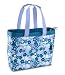 JanSport Utility Tote with Laptop Sleeve (Acapulco Blue Secret Flower)
