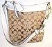COACH HANDBAGS, COACH SIGNATURE DUFFLE BAG # 10403 (Khaki Brown / White)