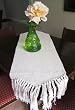 Handmade Organic Cotton Table Runner - Organic Masterpiece (One-of-a-kind)(Crocheted 100% by Hand)