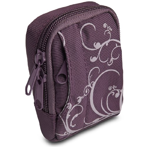 BAXXTAR MANGA I Digital Camera Bag Case * Purple * For Panasonic Lumix DMC FS16 -- Canon Ixus 230 220 HS -- Sony CyberShot DSC W530 -- Nikon Coolpix S3100