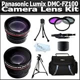Vivitar 2x Telephoto and .45x Wide Angle Lens Kit For Panasonic Lumix DMC-F ....