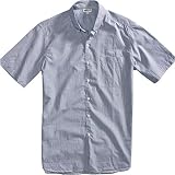 W/O WOVEN S/S STRIPE SHIRT BLUE S