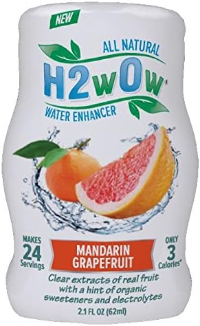 H2wOw ALL-NATURAL WATER ENHANCER, Made from Extracts and Essences of Real Fruit-- Mandarin Grapefruit (2 Pack)