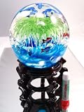 Murano Glass Vase Mouth Blown Art Emerald Huge Seaworld Dolphins Hand Sculpture K008u