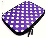 Flash Superstore Bundle Pack of White Capacitive/Resistive Touchscreen Stylus Pen & Polka Dots Purple / White ( 7 Inch Tablet / eReader ) Water Resistant Neoprene Soft Zip Case/Cover suitable for Blackberry Playbook ( 7 Inch Tablet )