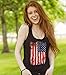 4th of July Vintage Distressed USA Flag Racerback Women's Tank Top