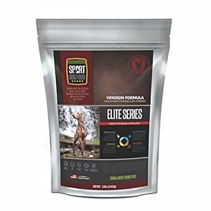 SportDogFood Elite Grain Free Dog Food, Special Blend Venison, 12-Pound