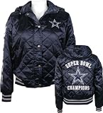 Dallas Cowboys -Women's- Commemorative Diamond Quilted Hooded Satin Jacket