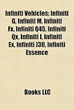 Infiniti Vehicles: Infiniti G, Infiniti M, Infiniti Fx, Infiniti Q45, Infiniti Qx, Infiniti I, Infiniti Ex, Infiniti J30, Infiniti Essenc