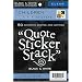 Diecuts With A View Black and White Clear Sticker Quote Stack 10 Sheets, Children