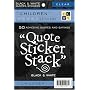 Diecuts With A View Black and White Clear Sticker Quote Stack 10 Sheets, Children