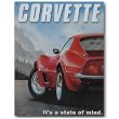 Nostalgic Chevy Corvette Tin Sign : State Of Mind
