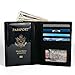 RFID Passport Wallet Travel Organizer - 2 Passport Holder - Slim Leather Bifold