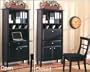 Secretary Black Wooden Home Office Desk Chair Set Wood