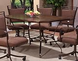 Trebec/Montero Rectangle Dining Table with Wood Top in Copper / Brown - Hil ....