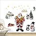 Vktech® Removable Merry Christmas Santa Claus Home Decor Art Vinyl Wall Sticker