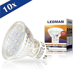 Bewertung und Ratgeber von LEDMAN  10x GU10 LED Lampe 3 Test - Energiesparen einfach gemacht