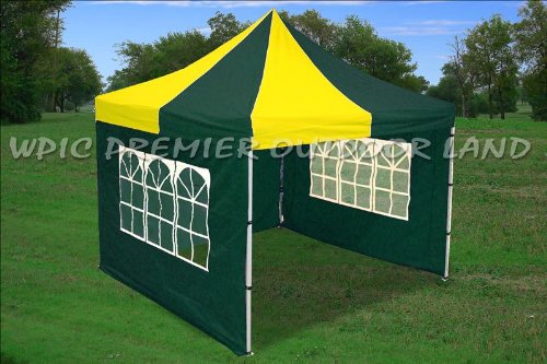 10x10 Pop up 4 Wall Canopy Party Tent Gazebo Ez Green/yellow