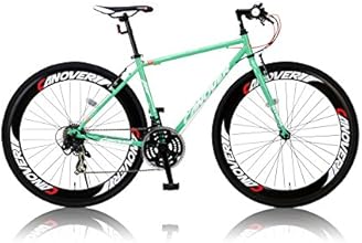 CANOVER(カノーバー) 700&times;28C クロスバイク シマノ21段変速グリップシフト 前後ディープリム 前後Vブレーキ LEDライト標準装備 CAC-025 NYMPH（ニンフ） グリーン
