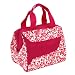 Downtown Insulated Designer Lunch Bag with Ice Pack, Pink Floral Pattern