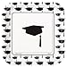 Square Classic Graduation Dessert Plates, 10ct