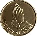 One Day At a Time Praying Hands with the Serenity Prayer- Bronze Medallion