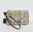Coach Colette Op Art Wristlet Case Bag for Ipod Khaki Gold - Coach 44811KHA