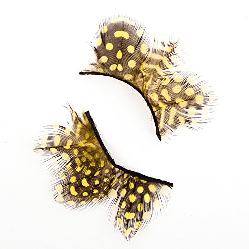 Wimpern Schwarz Gelb gepunktet Schmetterling Eyelashes Karneval Party