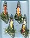 Christbaumschmuck Kerze gelb. 4er-Set, Original Krebs Lauscha- ca 8 cm