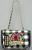 Betsey Johnson The Flap Purse in White Inked Up,Bags (Handbags/Totes) for Women