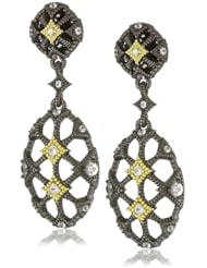 Judith Ripka "Dark Nite" Dark Nite with Round Top Drop Earrings