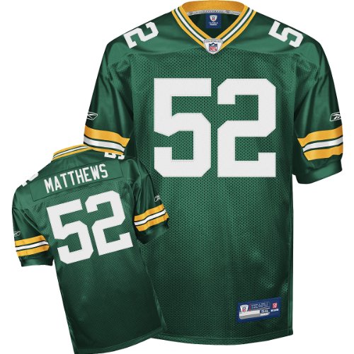 Reebok Green Bay Packers Clay Matthews Authentic Jersey Size 54