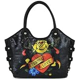 Ed Hardy Eternal Love Anna Tote Bag - Black