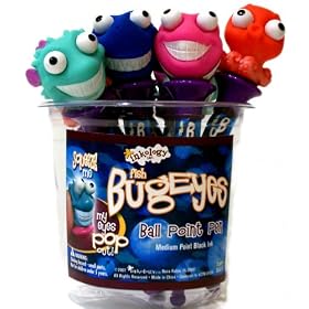 Inkology, Bug Eyes Fish Novelty Ball Point Pens, 12 pcs (164-5)