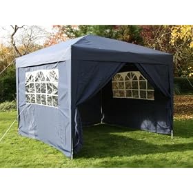 3x3mtr Blue Pop Up Gazebo, FULLY WATERPROOF, INCLUDES WindBar and Four Sides and Bag.