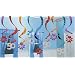 50th Birthday Party Hanging Swirl Foil Decorations x 15