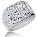Jewelry : Round Brilliant Diamond Mens Ring in Platinum