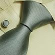 Green Pattern Tie for Men Darkseagreen Paisleys Birthday Gifts Fashion Silk Neck Ties Cufflinks Set 6464