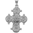 14K White Gold Dagmar Cross Pendant - 26.00x22.00mm