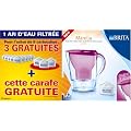 Brita 1006120 Lot 1 An: Pack 9 Cartouches Maxtra + 3 Cartouches + 1 Carafe Marella Rose