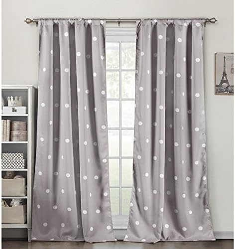 Duck River Dot Multicolor Polyester Heavy Blackout Pole-top Curtain Panel Pair