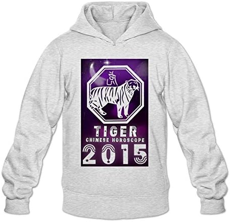 KPDYOD Mens Custom 100% Cotton Tiger Horoscope Hoodies