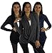 Free to Live 3 Pack Long Sleeve Nursing Tops Breastfeeding Shirts Cardigan Sweaters for Women Lightweight Postpartum Clothes