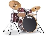 Mapex Meridian Standard 5 Drum Set, Transparent Cherry Red