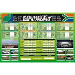 1art1 49037 Fu�ball - 2010 Fu�ball-WM Spielplan Poster 91 x 61 cm