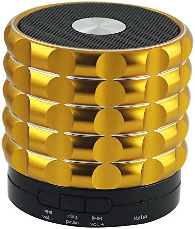 Shrox BTS-SIGD Mini Portable Shrox Bluetooth Speaker, Powerful, Loud and Clear Sounds with Bass (Gold)