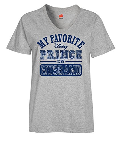 DisGear Women's My Favorite Disney Prince Is My Husband V-Neck T-Shirt