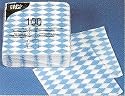 200 Servietten BAYRISCH BLAU RAUTE OKTOBERFEST